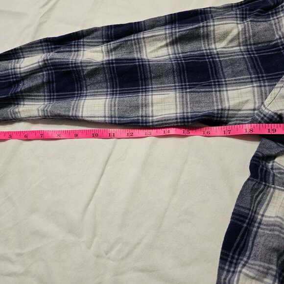 Vanilla Star Women's Plaid Button-Down Peplum Shirt Sz XL Soft Comfortable Style - Picture 7 of 9